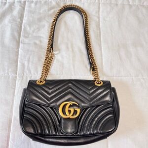 Gucci Calfskin Matelasse GG Marmont Shoulder Bag